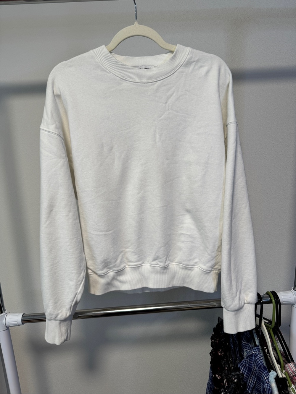 Araminta James “Merci” crewneck sweatshirt white/off-white (snow) 100% cotton